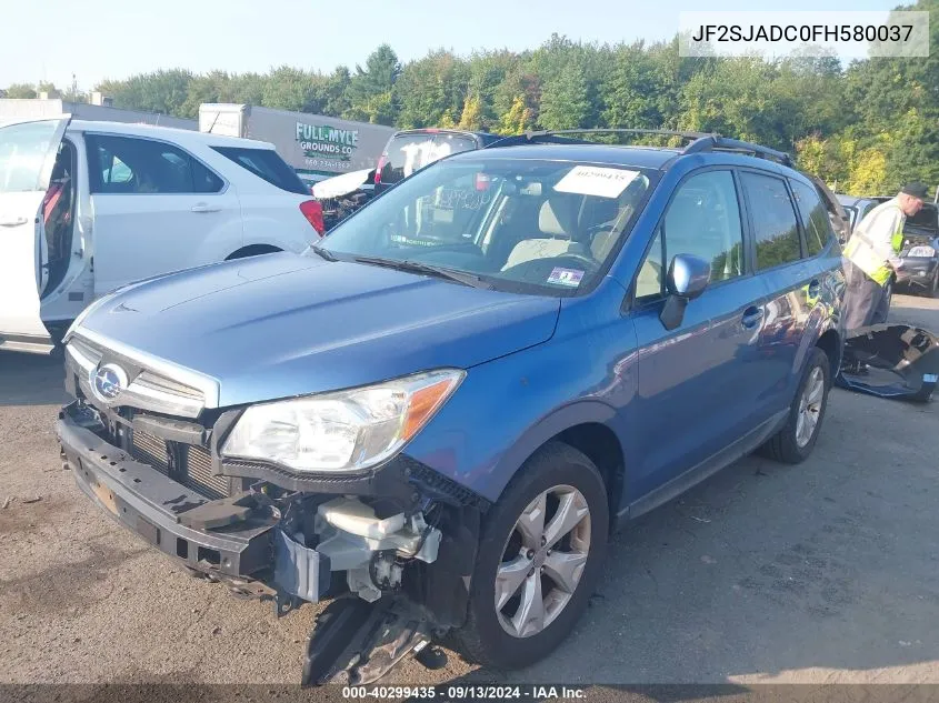 2015 Subaru Forester 2.5I Premium VIN: JF2SJADC0FH580037 Lot: 40299435