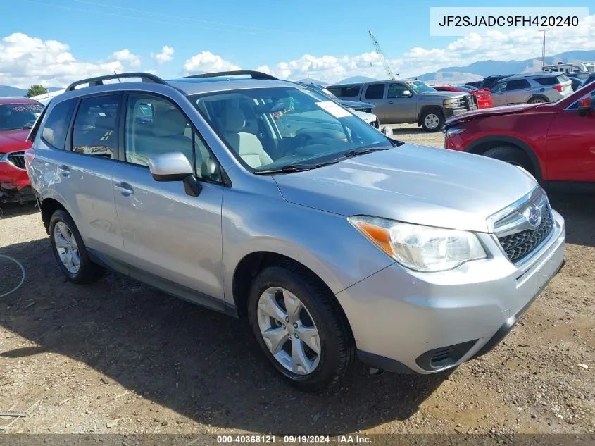 2015 Subaru Forester 2.5I Premium VIN: JF2SJADC9FH420240 Lot: 40368121