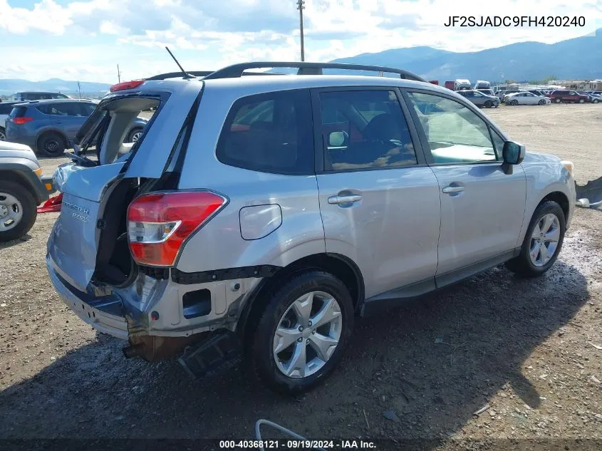 2015 Subaru Forester 2.5I Premium VIN: JF2SJADC9FH420240 Lot: 40368121