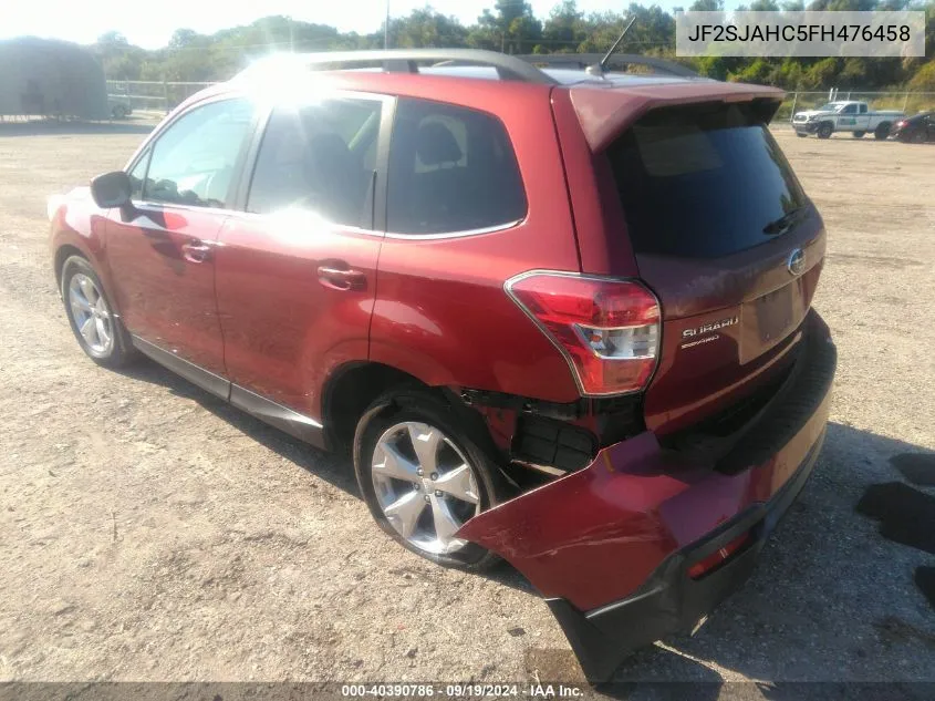 2015 Subaru Forester 2.5I Limited VIN: JF2SJAHC5FH476458 Lot: 40390786