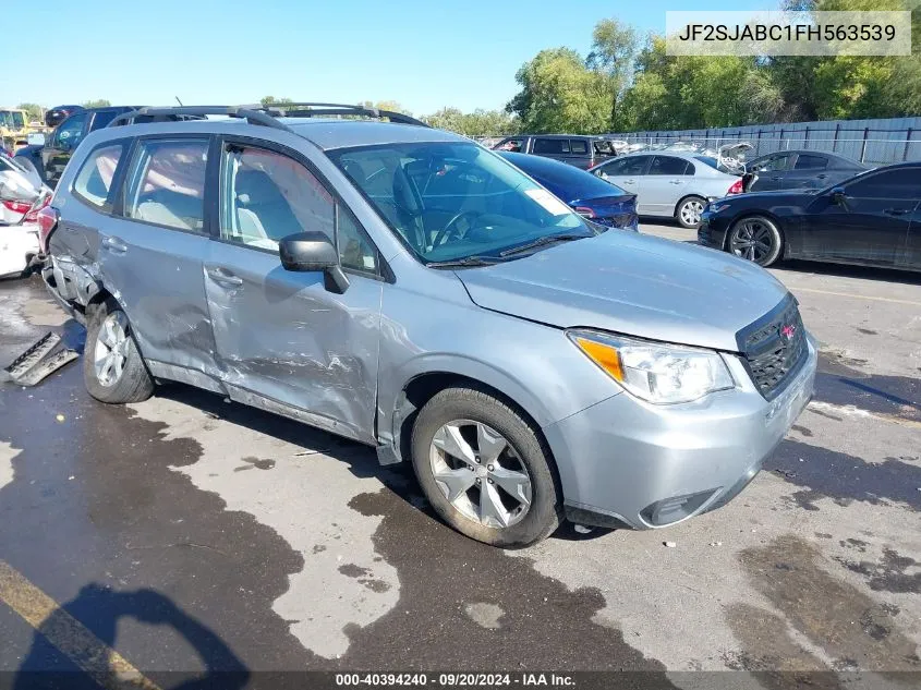 2015 Subaru Forester 2.5I VIN: JF2SJABC1FH563539 Lot: 40394240