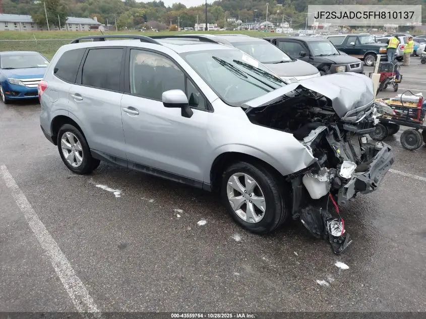 JF2SJADC5FH810137 2015 Subaru Forester 2.5I Premium