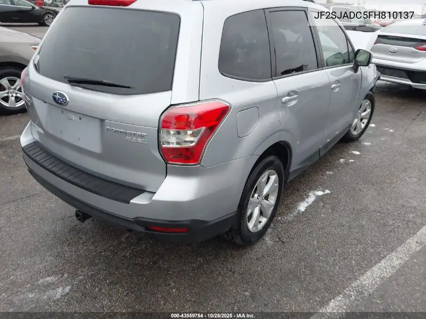 JF2SJADC5FH810137 2015 Subaru Forester 2.5I Premium