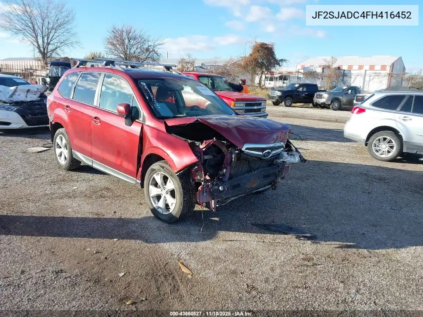 JF2SJADC4FH416452 2015 Subaru Forester 2.5I Premium
