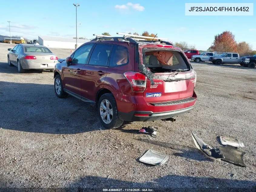 JF2SJADC4FH416452 2015 Subaru Forester 2.5I Premium