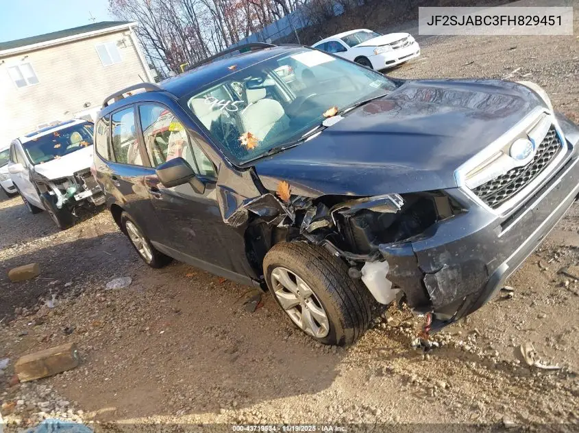 JF2SJABC3FH829451 2015 Subaru Forester 2.5I