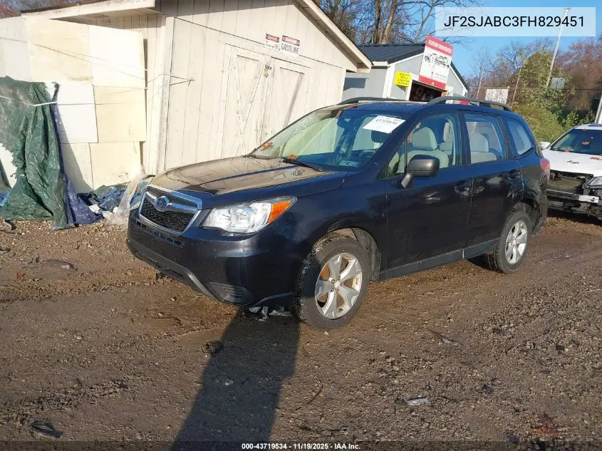 JF2SJABC3FH829451 2015 Subaru Forester 2.5I