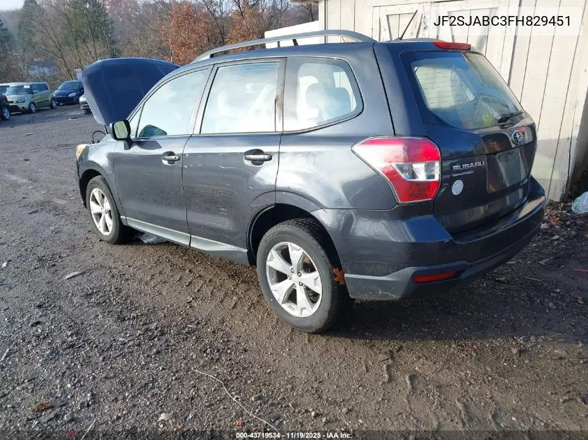 JF2SJABC3FH829451 2015 Subaru Forester 2.5I