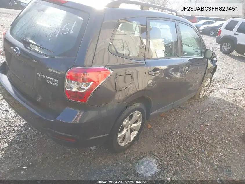 JF2SJABC3FH829451 2015 Subaru Forester 2.5I