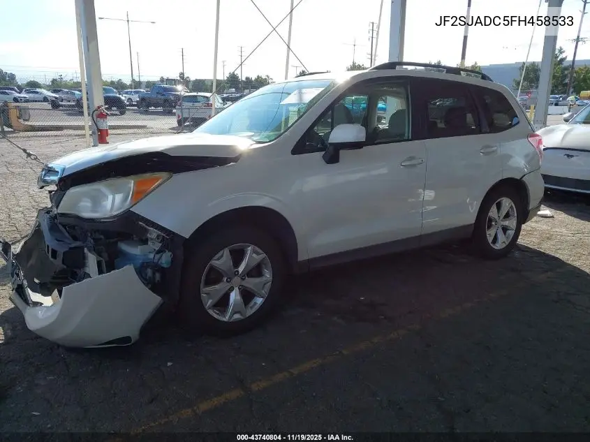 JF2SJADC5FH458533 2015 Subaru Forester 2.5I Premium