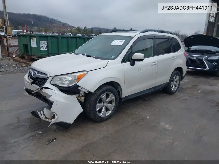 JF2SJADC3FH441911 2015 Subaru Forester 2.5I Premium