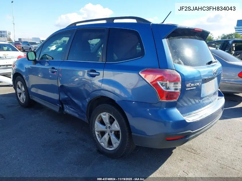 JF2SJAHC3FH834043 2015 Subaru Forester 2.5I Limited