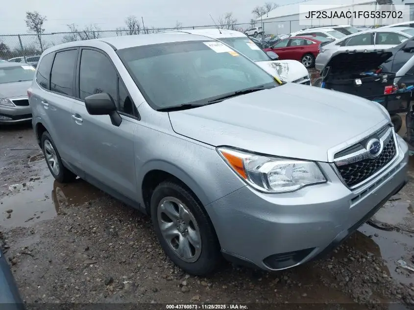 JF2SJAAC1FG535702 2015 Subaru Forester 2.5I