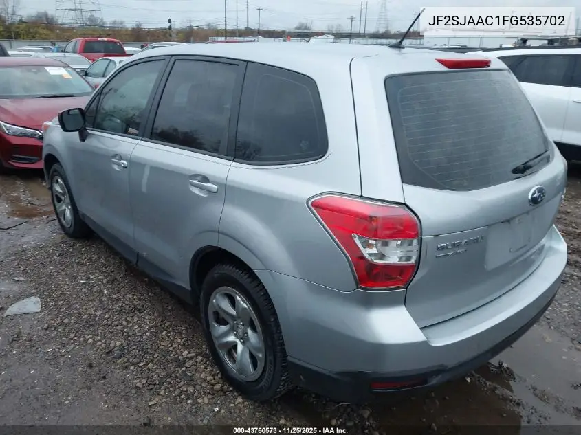 JF2SJAAC1FG535702 2015 Subaru Forester 2.5I