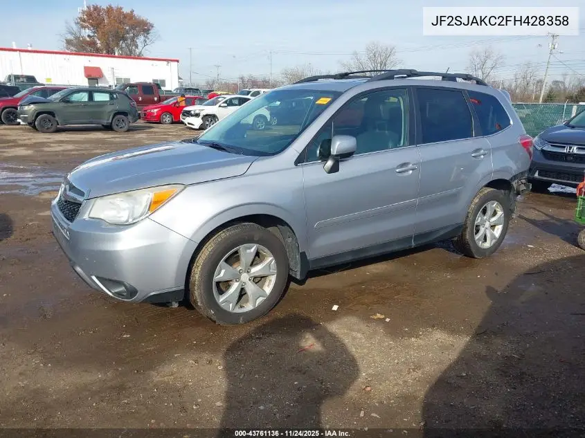JF2SJAKC2FH428358 2015 Subaru Forester 2.5I Limited