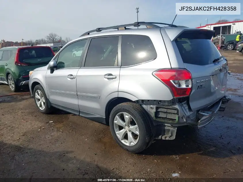 JF2SJAKC2FH428358 2015 Subaru Forester 2.5I Limited
