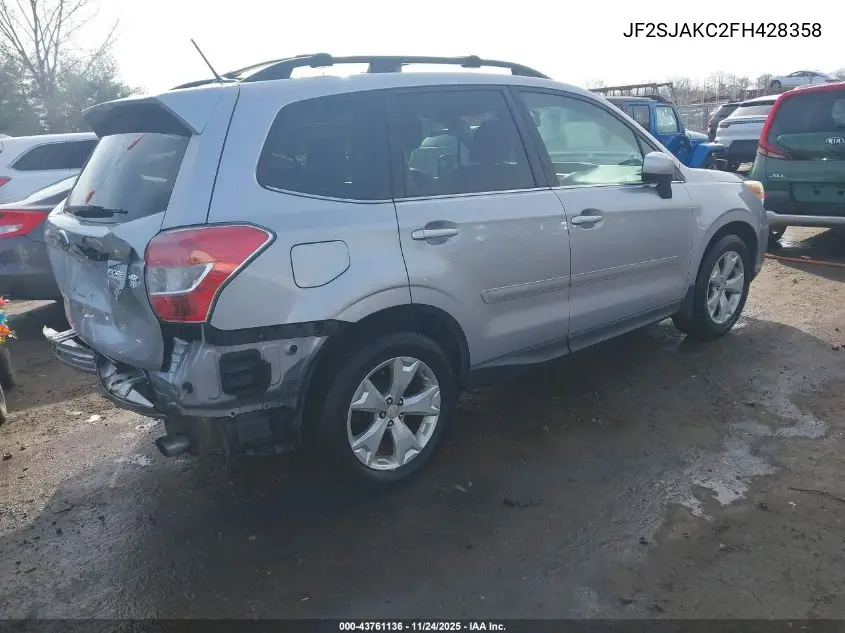 JF2SJAKC2FH428358 2015 Subaru Forester 2.5I Limited