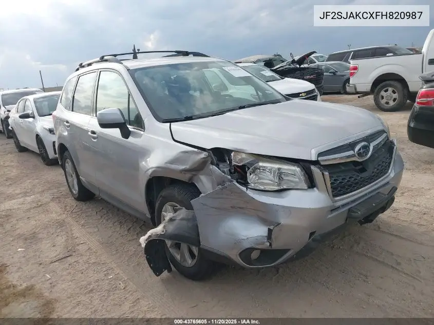 JF2SJAKCXFH820987 2015 Subaru Forester 2.5I Limited