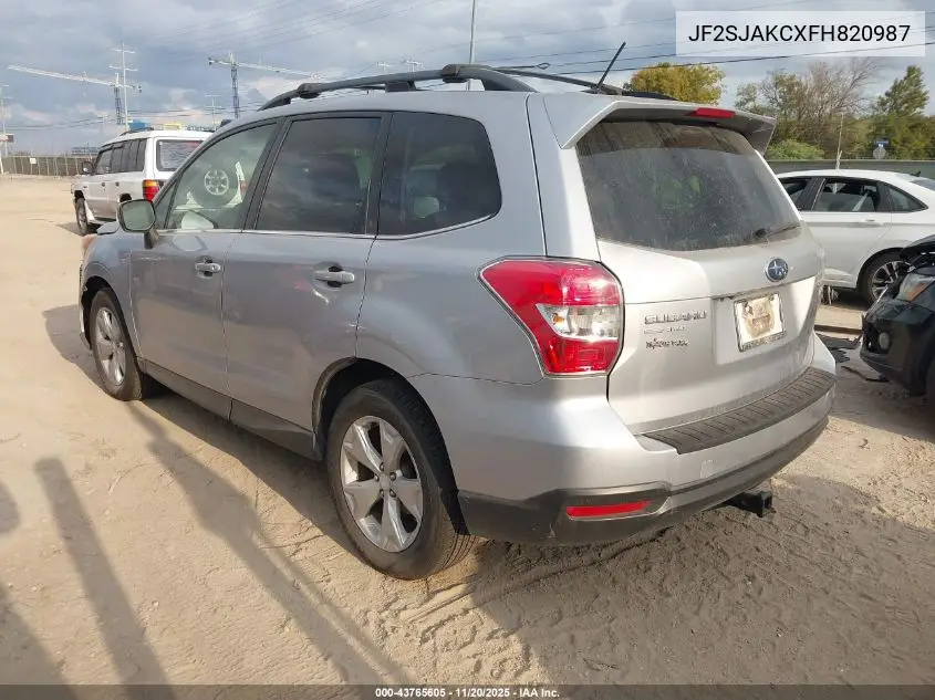 JF2SJAKCXFH820987 2015 Subaru Forester 2.5I Limited