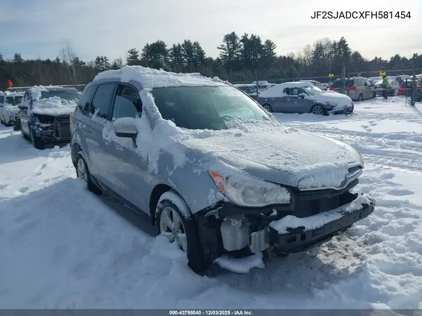 JF2SJADCXFH581454 2015 Subaru Forester 2.5I Premium