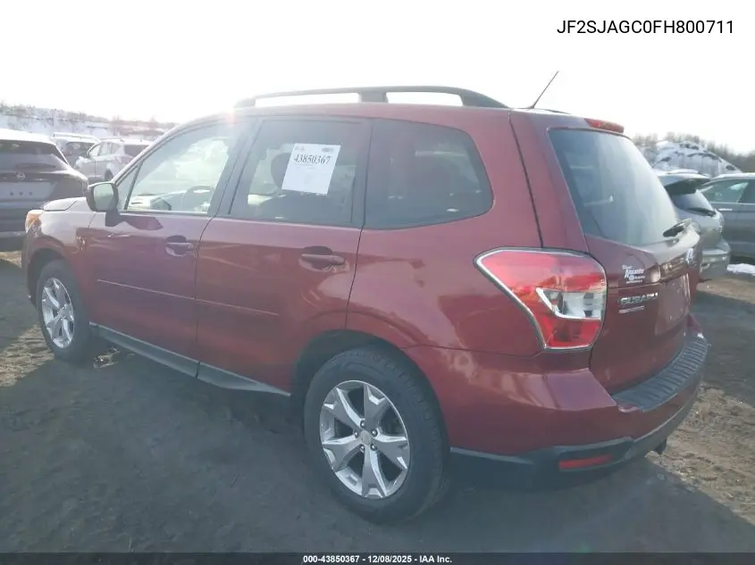 JF2SJAGC0FH800711 2015 Subaru Forester 2.5I Premium