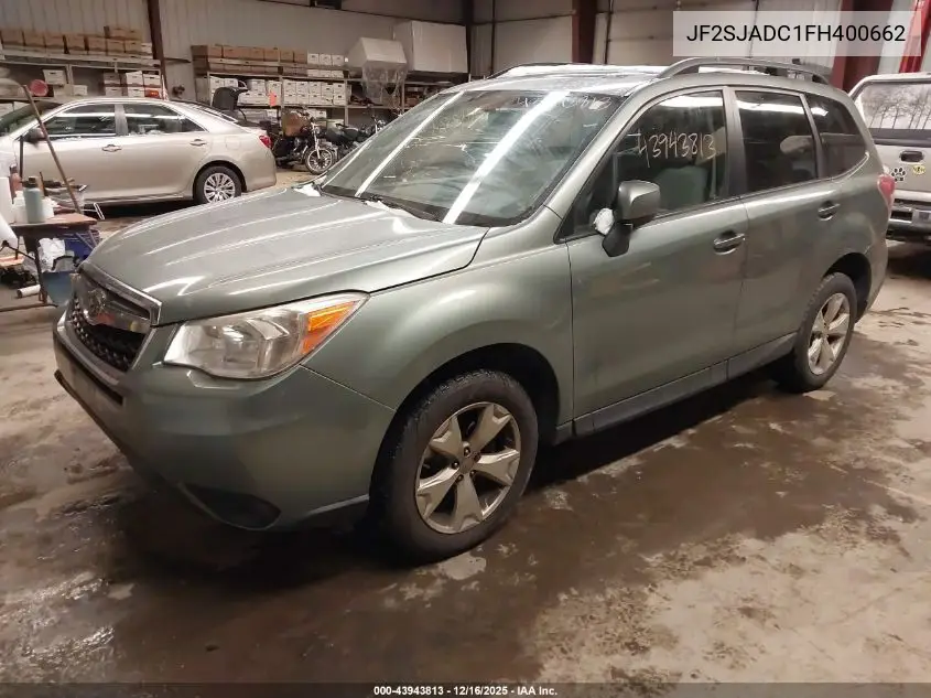 JF2SJADC1FH400662 2015 Subaru Forester 2.5I Premium