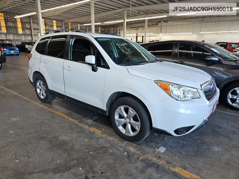 2016 Subaru Forester 2.5I Premium VIN: JF2SJADC9GH550018 Lot: 40192485