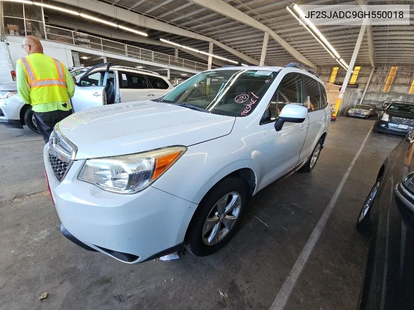 2016 Subaru Forester 2.5I Premium VIN: JF2SJADC9GH550018 Lot: 40192485