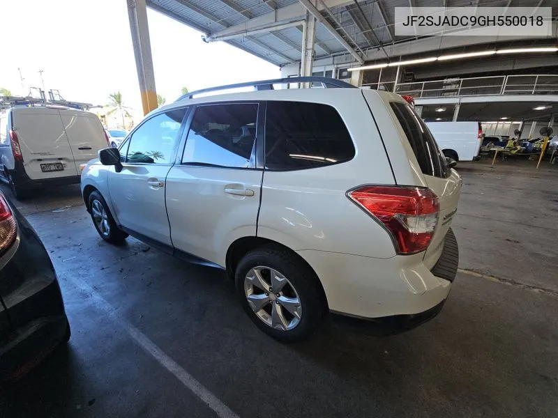 2016 Subaru Forester 2.5I Premium VIN: JF2SJADC9GH550018 Lot: 40192485