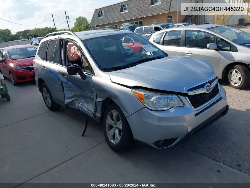 2016 Subaru Forester 2.5I Premium VIN: JF2SJAGC4GH445320 Lot: 40241693