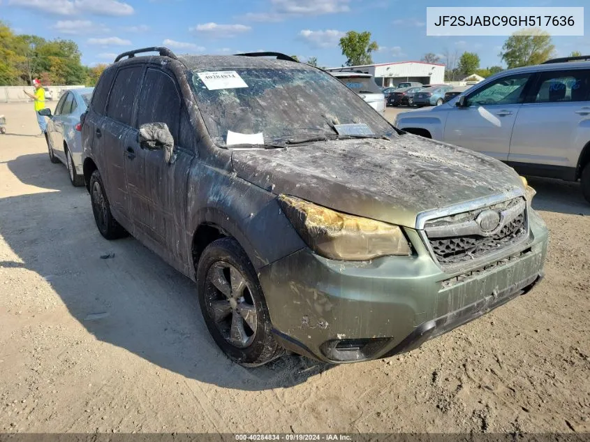 2016 Subaru Forester 2.5I VIN: JF2SJABC9GH517636 Lot: 40284834