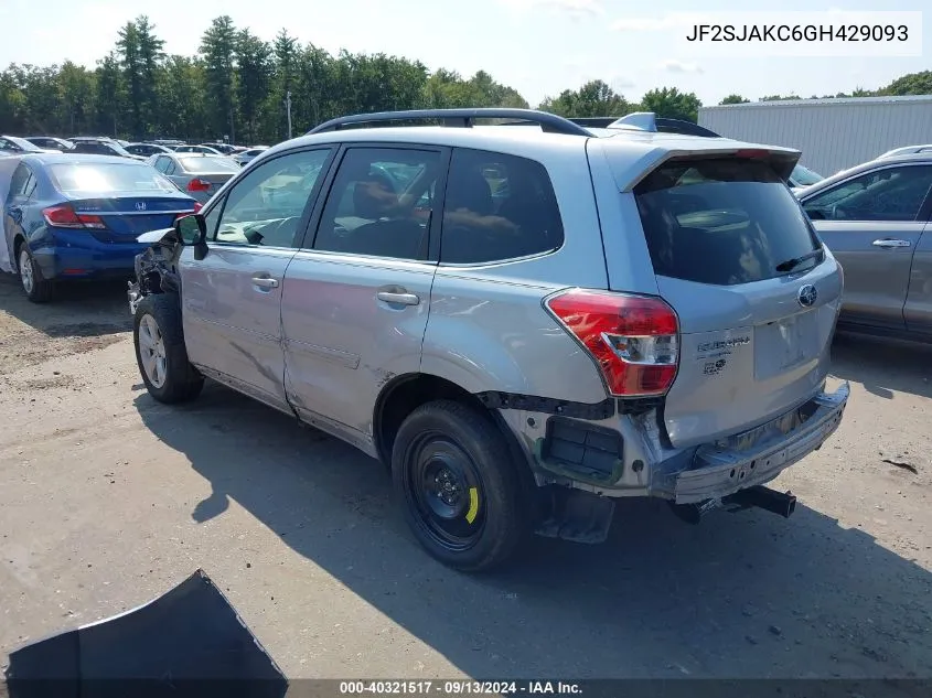 JF2SJAKC6GH429093 2016 Subaru Forester 2.5I Limited