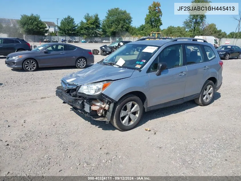 2016 Subaru Forester 2.5I VIN: JF2SJABC1GH445413 Lot: 40324111