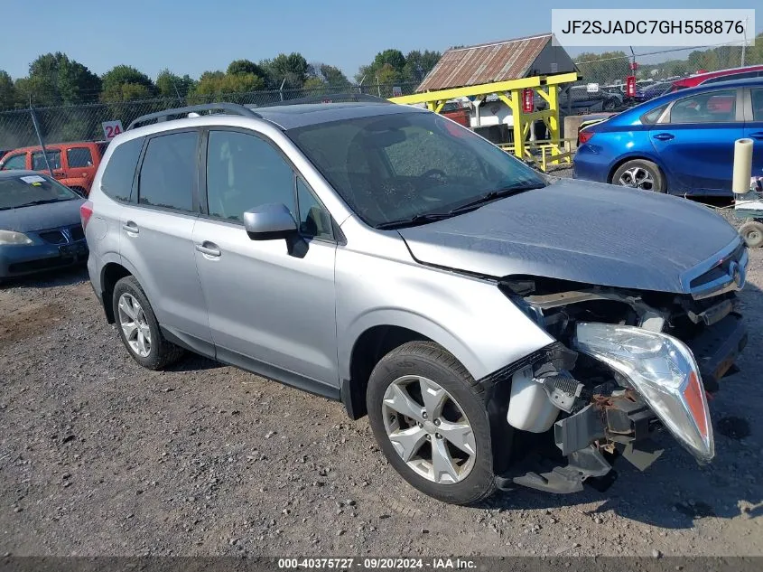 2016 Subaru Forester 2.5I Premium VIN: JF2SJADC7GH558876 Lot: 40375727