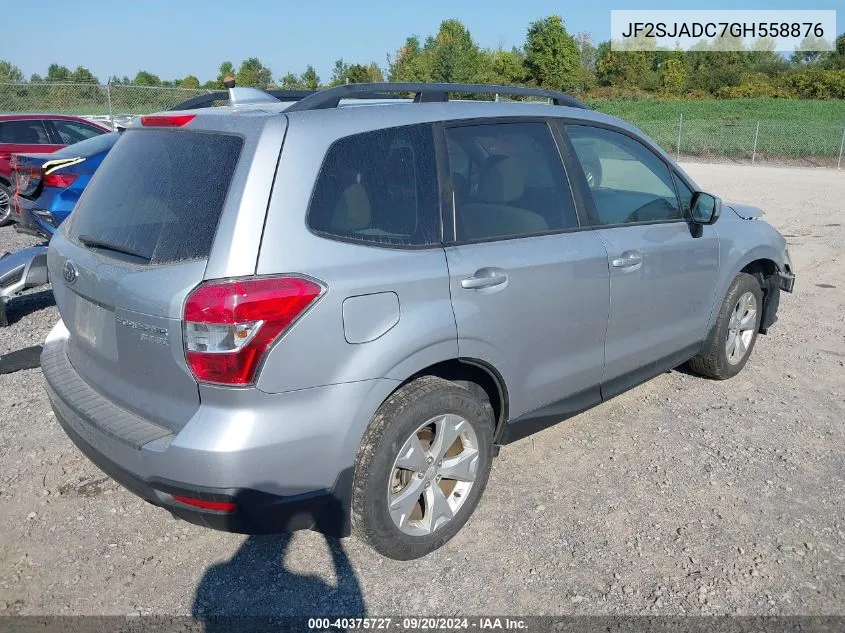 2016 Subaru Forester 2.5I Premium VIN: JF2SJADC7GH558876 Lot: 40375727