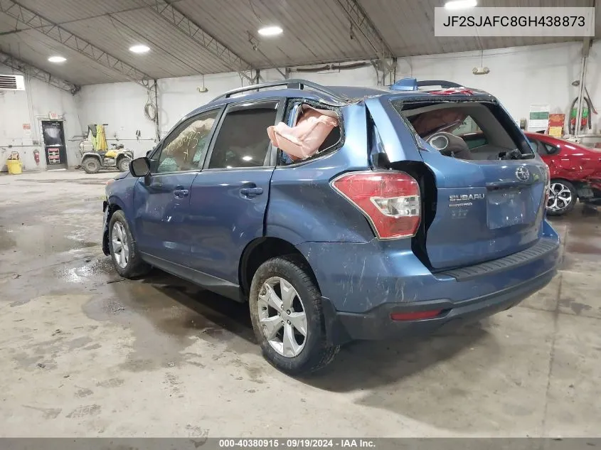 2016 Subaru Forester 2.5I Premium VIN: JF2SJAFC8GH438873 Lot: 40380915