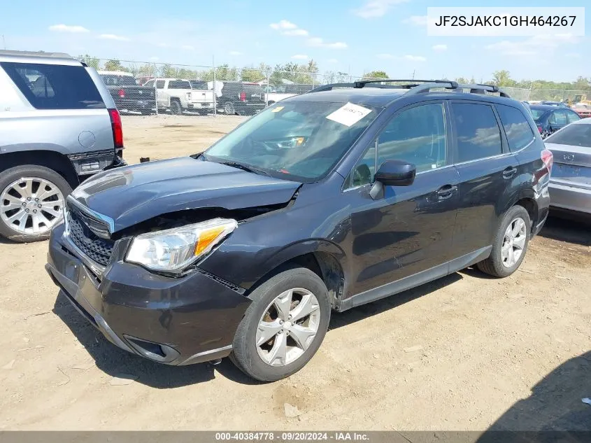 2016 Subaru Forester 2.5I Limited VIN: JF2SJAKC1GH464267 Lot: 40384778