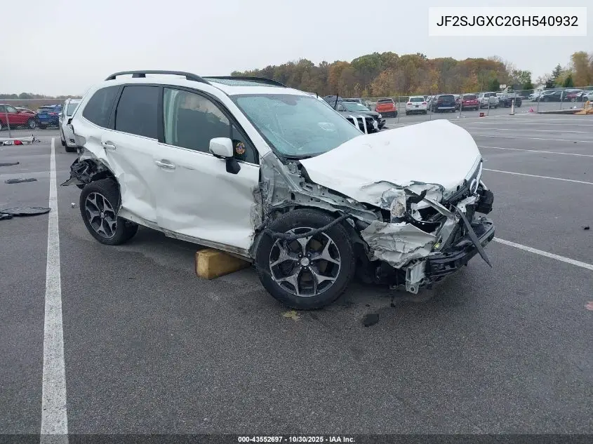 JF2SJGXC2GH540932 2016 Subaru Forester 2.0Xt Touring