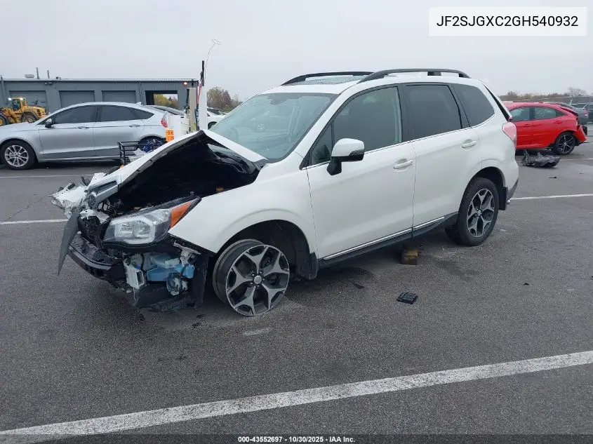 JF2SJGXC2GH540932 2016 Subaru Forester 2.0Xt Touring