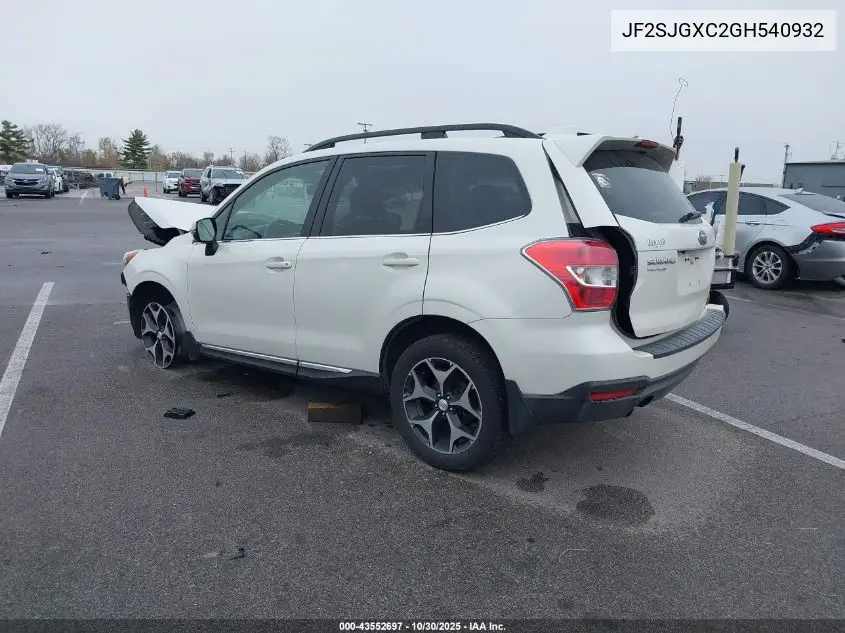 JF2SJGXC2GH540932 2016 Subaru Forester 2.0Xt Touring
