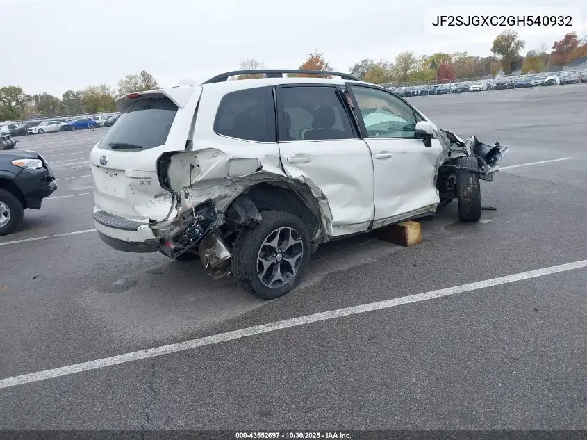 JF2SJGXC2GH540932 2016 Subaru Forester 2.0Xt Touring