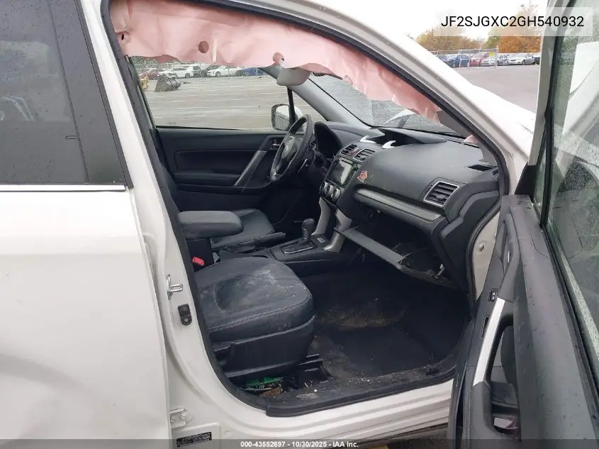 JF2SJGXC2GH540932 2016 Subaru Forester 2.0Xt Touring