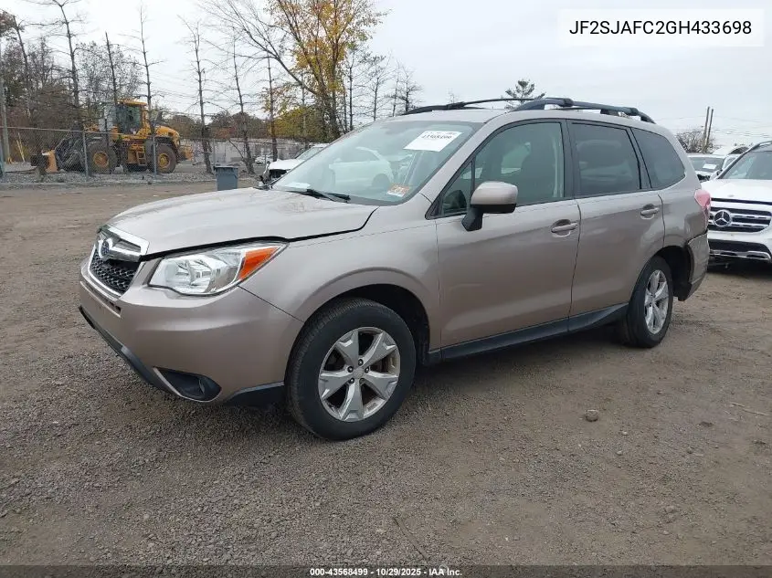 JF2SJAFC2GH433698 2016 Subaru Forester 2.5I Premium