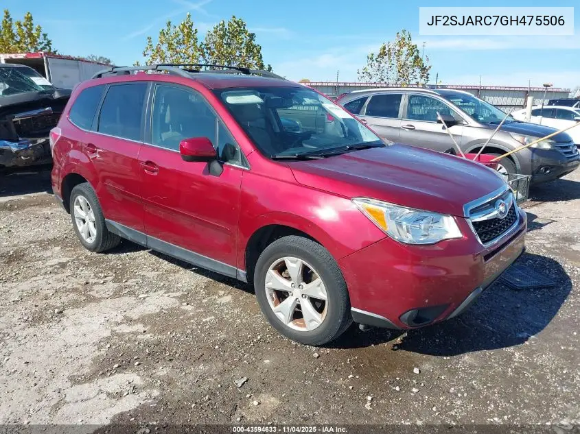 JF2SJARC7GH475506 2016 Subaru Forester 2.5I Limited