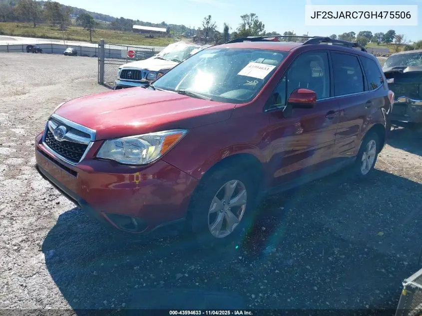 JF2SJARC7GH475506 2016 Subaru Forester 2.5I Limited