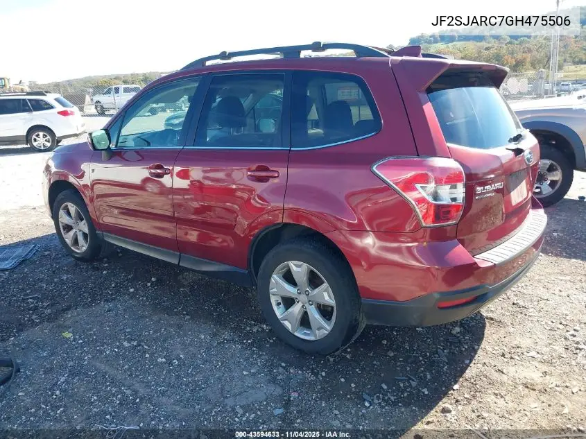 JF2SJARC7GH475506 2016 Subaru Forester 2.5I Limited
