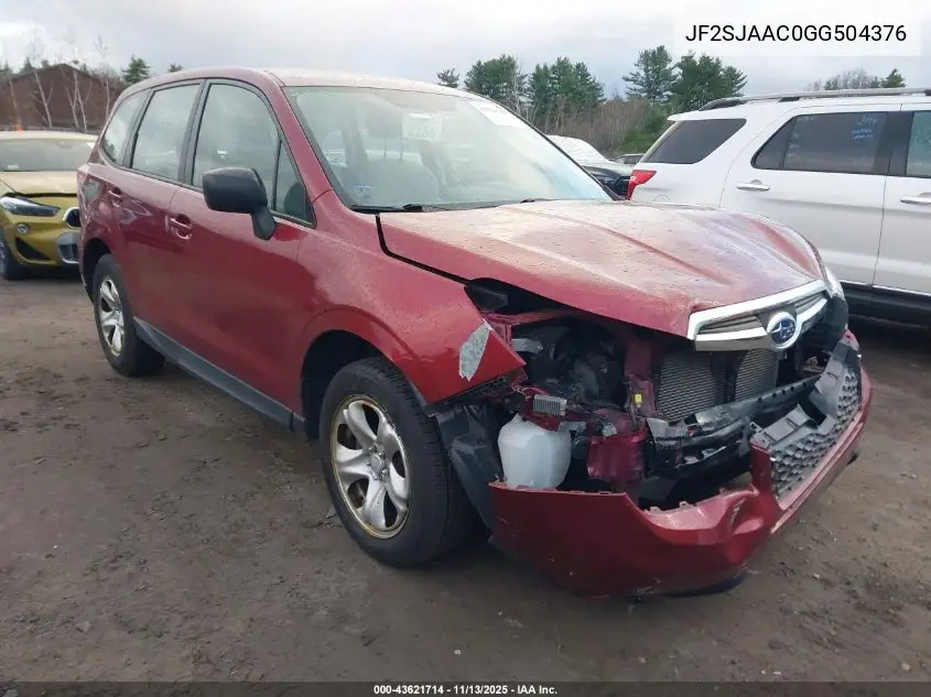 JF2SJAAC0GG504376 2016 Subaru Forester 2.5I