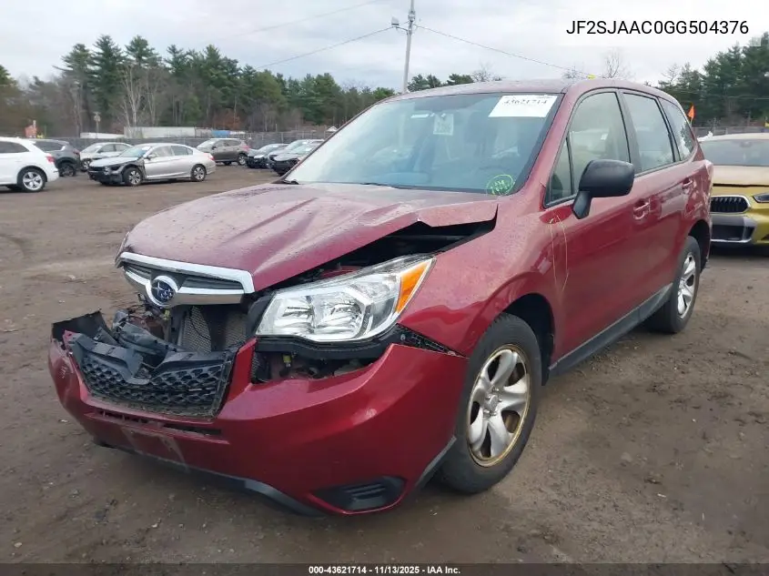 JF2SJAAC0GG504376 2016 Subaru Forester 2.5I