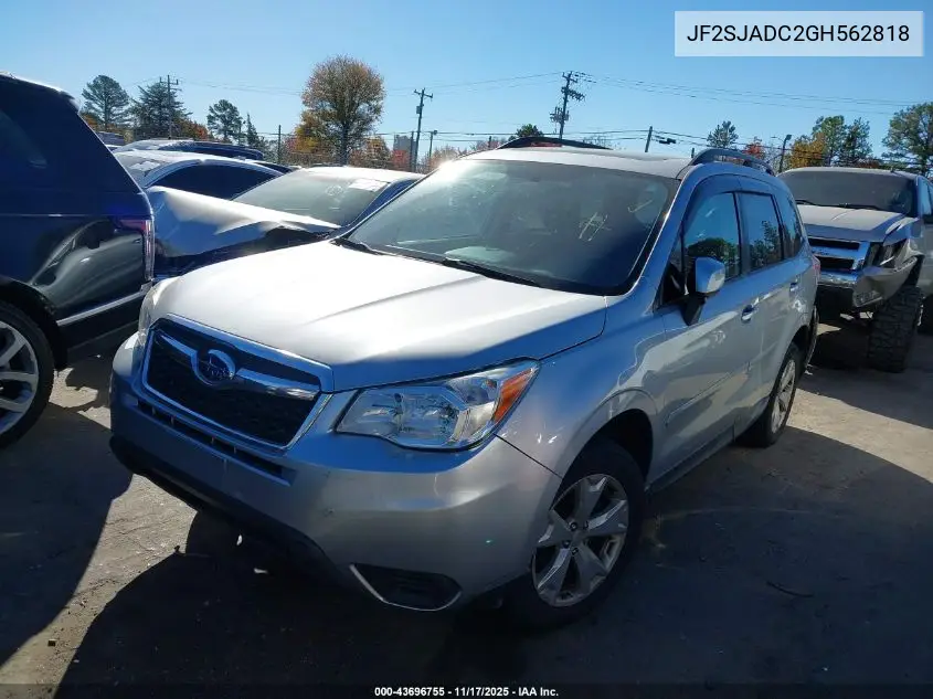 JF2SJADC2GH562818 2016 Subaru Forester 2.5I Premium