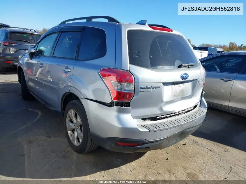 JF2SJADC2GH562818 2016 Subaru Forester 2.5I Premium